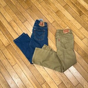 Boy’s Levi’s denim jean pants bottoms straight